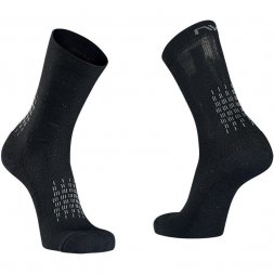 Northwave Fast Winter High Sock, Black/Yllw Fluo