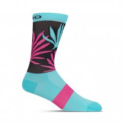 GIRO Comp High Rise Screaming Teal/Neon Pink Palms M