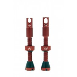 PEATY'S X Chris King (MK2) Red Tubeless Valves, 42mm