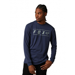Fox Pinnacle Ls Tech Tee Heather Deep Cobalt