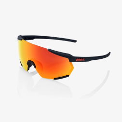 100% brýle RACETRAP 3.0 - Soft Tact Black - HiPER Red Multilayer Mirror Lens