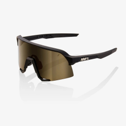 100% brýle S3 Soft Tact Black - Soft Gold Mirror Lens