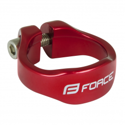 FORCE hliníková objímka sedlovky, 34.9 mm, červená