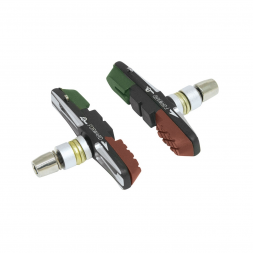 FORCE gumičky brzd CNC,zeleno-černo-hnědé 70 mm