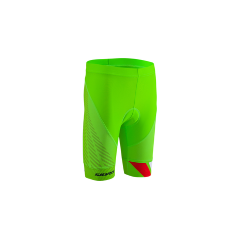 Silvini dětské cyklistické kalhoty TEAM, green-red 