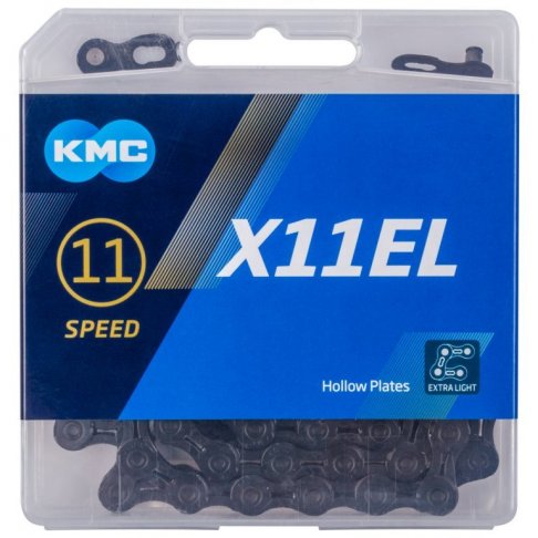 KMC řetěz X11 EL, 11S, 118čl., s rychlospojkou, černý, balený 