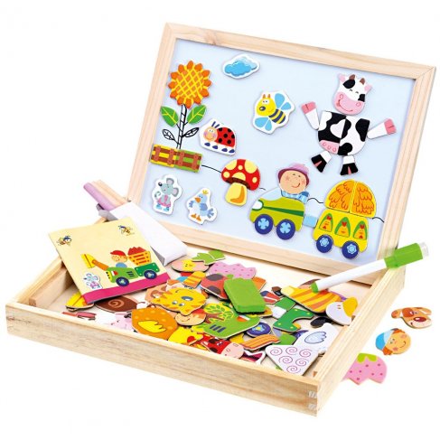 Farma magn. tabulka s puzzlemi 102ks 
