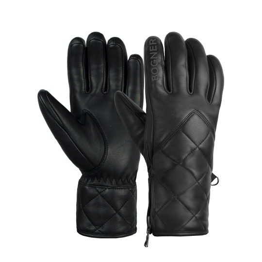 Dámské kožené rukavice Dana v černé barvě 