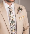 Béžová kravata Nougat Bloom