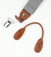 Light grey button and clip suspenders for men