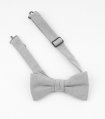 Solid Mist grey bow tie