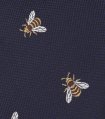 Tmavomodrá kravata s včelami