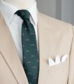 Zelená kravata so zajacmi