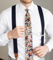Tmavomodrá kravata Vivid Rose