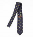 Tmavomodrá kravata se slunečnicemi