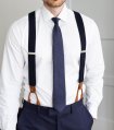 Tmavomodrá kravata s puntíky