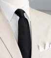 Čierna pletená kravata Night