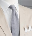 Světlešedá pletená kravata Silver