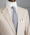Svetlosivá pletená kravata Silver