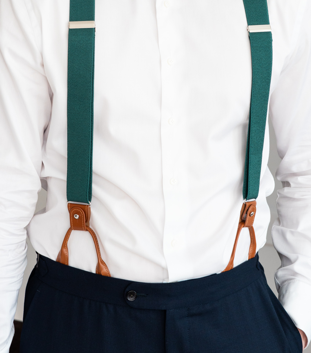 小物 bibiy MILLIE SUSPENDERS Linen Pink Suspenders – The Mystic – Slim (1 inch / 2,5 cm