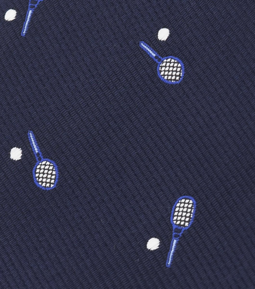 Navy blue tennis necktie | bubibubi.store