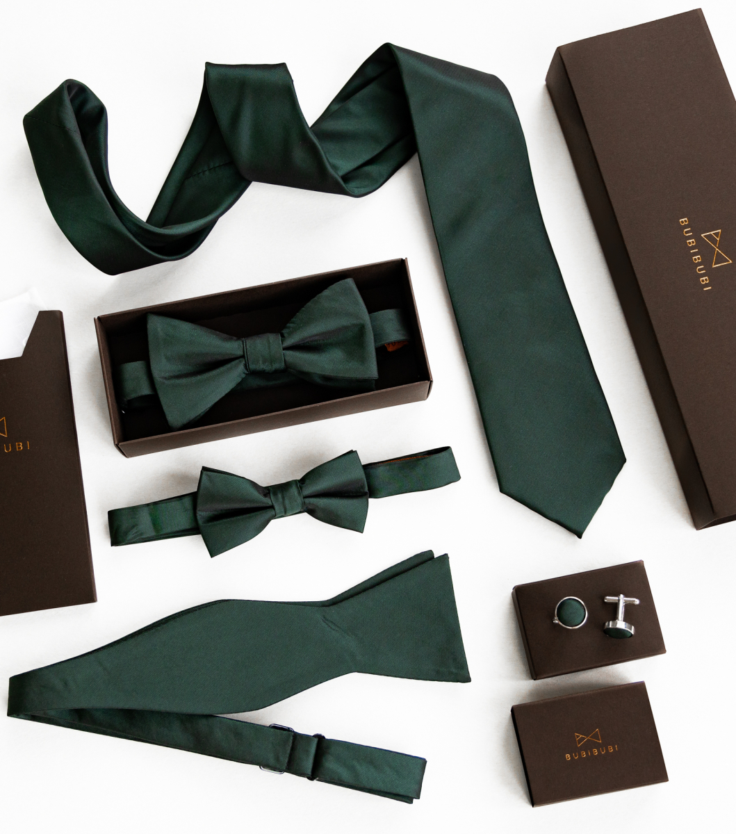 green bow tie outfit