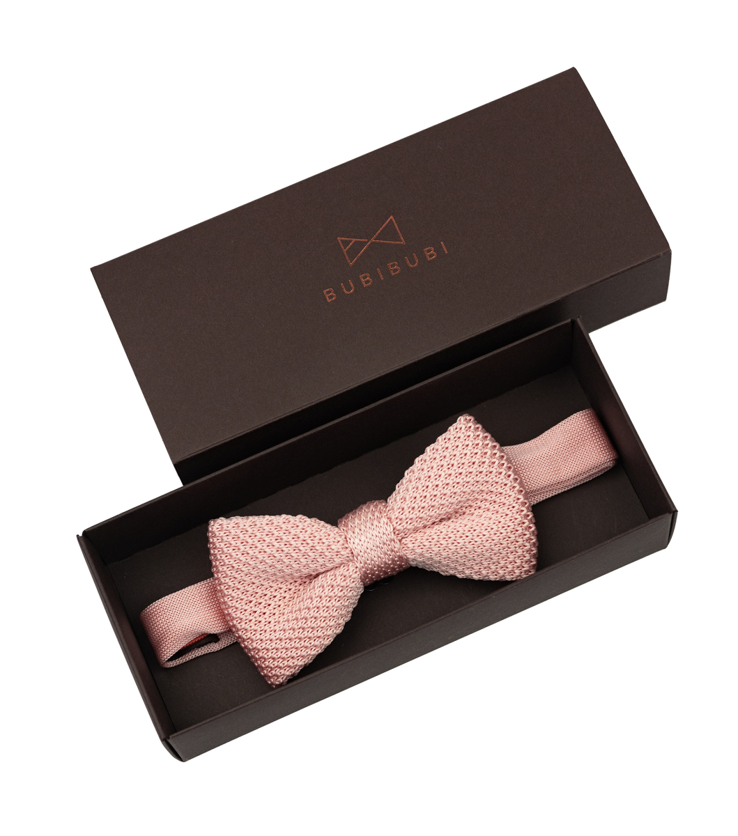 Rose Silk Knit Bow Tie Rose Silk Knit Bow Tie