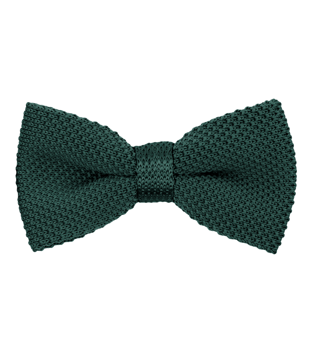 Emerald green knitted bow tie bubibubi.eu
