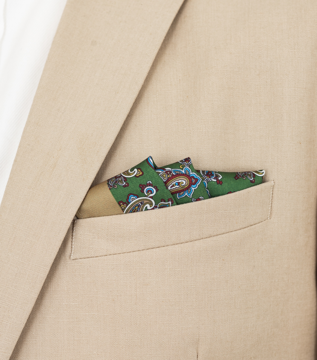 Green Harper pocket square bubibubi.eu