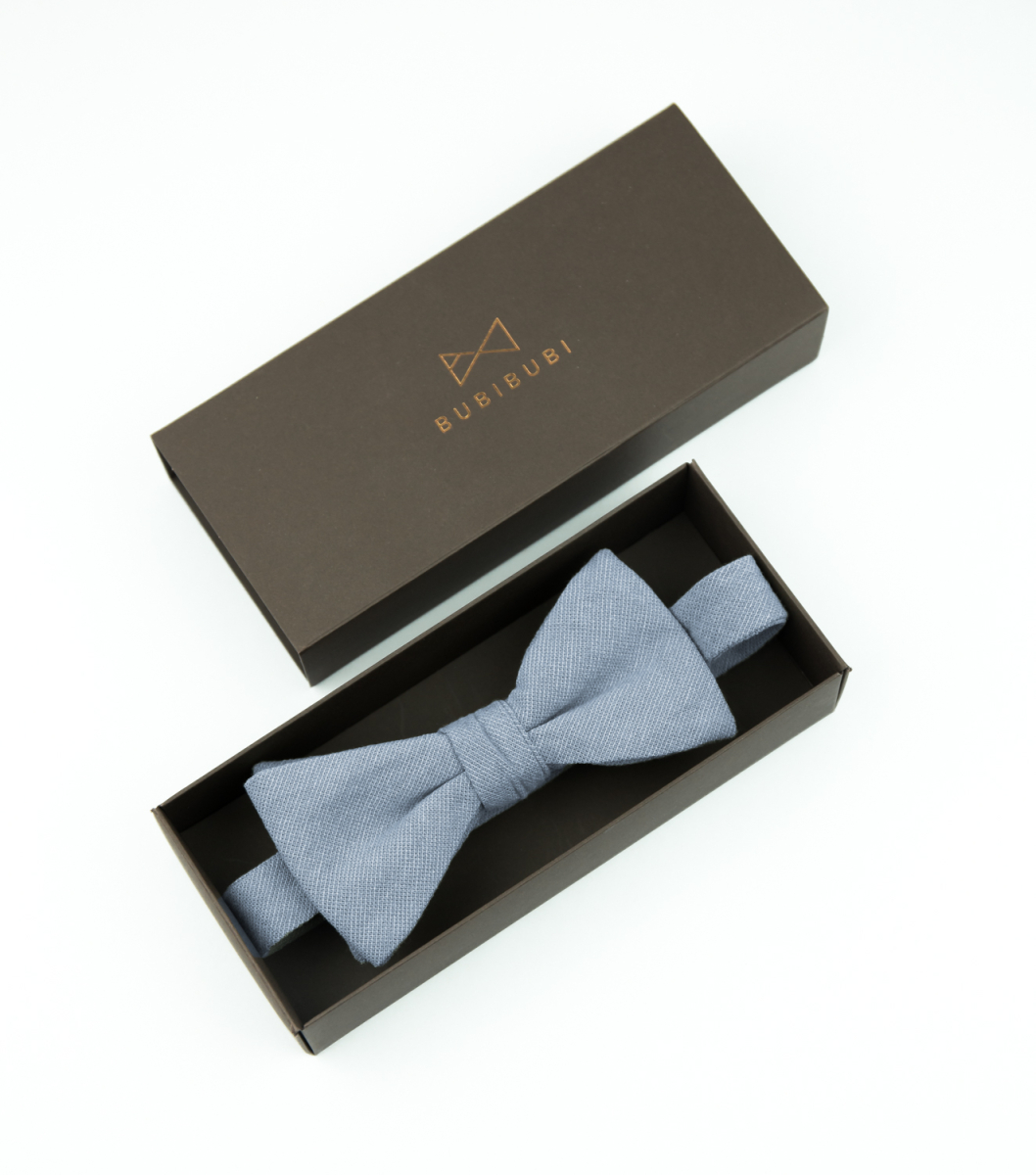 dusty blue tie set