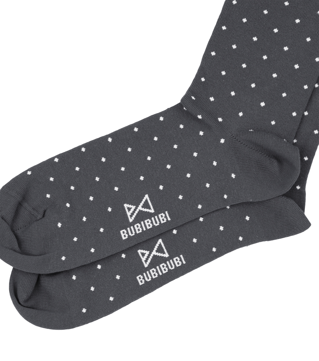 Grey polka dot socks bubibubi.eu