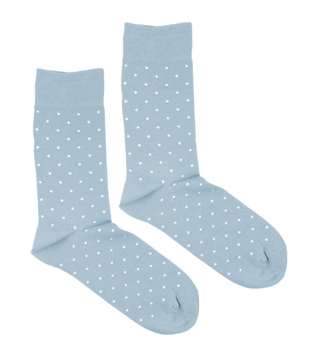 Blue grey polka dot socks bubibubi.eu