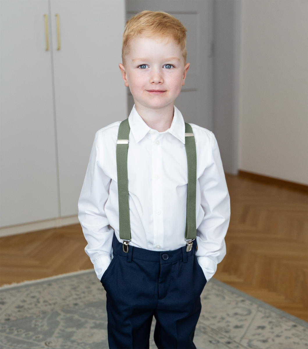 Sage green kids' suspenders | bubibubi.store Sage green kids' suspenders | bubibubi.store