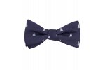 Navy blue yacht self-tie bow tie