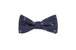 Navy blue tennis self-tie bow tie