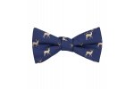 Navy blue deer self-tie bow tie