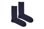 Tmavomodré ponožky s puntíky