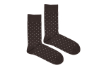Tmavohnědé ponožky s puntíky