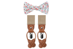Bea bow tie and suspenders set