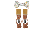 Marigold bow tie and suspenders set