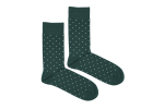 Tmavozelené ponožky s puntíky