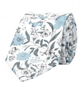 Bílá kravata Pastel Blue