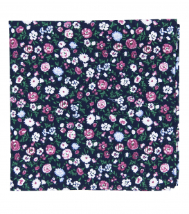 Navy blue Viola pocket square