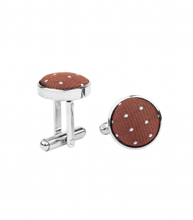 Orange polka dot cufflinks