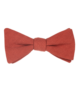 Rusty orange self-tie bow tie