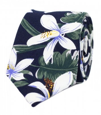 Navy Sea Breeze floral tie