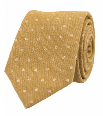Mustard dots necktie