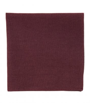 Solid Burgundy red pocket square