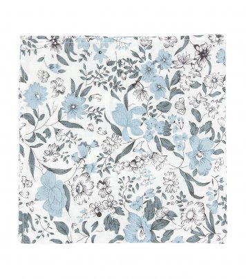 White Pastel Blue pocket square