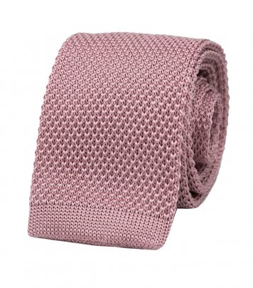 Blush Pink knitted tie